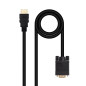 NANOCABLE 10.15.4348 - Câble de conversion HDMI vers VGA, HDMI mâle vers VGA mâle, Couleur noire, 1.8 m NANOCABLE 10.15.4348 - Câble de conversion HDMI vers VGA, HDMI mâle vers VGA mâle, Couleur noire, 1.8 m