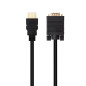 NANOCABLE 10.15.4348 - Câble de conversion HDMI vers VGA, HDMI mâle vers VGA mâle, Couleur noire, 1.8 m NANOCABLE 10.15.4348 - Câble de conversion HDMI vers VGA, HDMI mâle vers VGA mâle, Couleur noire, 1.8 m