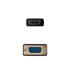 NANOCABLE 10.15.4348 - Câble de conversion HDMI vers VGA, HDMI mâle vers VGA mâle, Couleur noire, 1.8 m