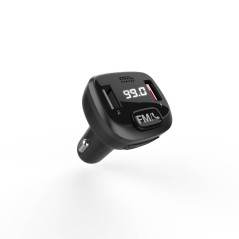 Energy Sistem Car FM Talk - Transmetteur FM pour Voiture (Bluetooth, microSD, USB MP3, Assistant Vocal, Mains Libres), Noir