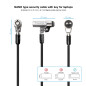 TOOQ TQCLKC0045-G - Câble de sécurité à fente de type Nano avec clé pour ordinateurs portables 1,5 mètres, gris foncé