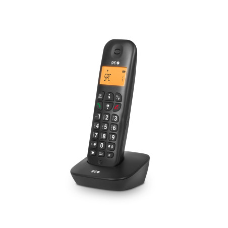 SPC Air – Téléphone Fixe sans Fil avec écran éclairé, identifiant d'appelant, répertoire de 20 Contacts, Mode Mute, 5 mélodies D