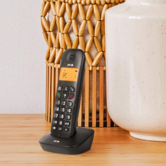 SPC Air – Téléphone Fixe sans Fil avec écran éclairé, identifiant d'appelant, répertoire de 20 Contacts, Mode Mute, 5 mélodies D