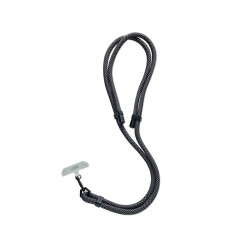 Cordon en paracorde réglable pour téléphone civil 10 mm/7 mm, 10 mm - Graphite/Noir, 10mm