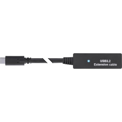 InLine Câble d'extension actif USB 3.2 Gen.1 USB-C mâle vers USB-A femelle avec amplification du signal, longue distance, pour d