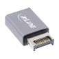 InLine® Adaptateur USB 3.2 Interne USB-E Panneau Avant mâle vers USB-C Femelle InLine® Adaptateur USB 3.2 Interne USB-E Panneau Avant mâle vers USB-C Femelle