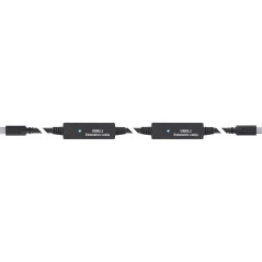 InLine Câble actif USB 3.2 Gen.1 - Fiche USB-C mâle vers USB-C mâle - Câble adaptateur avec amplification du signal - Rallonge l