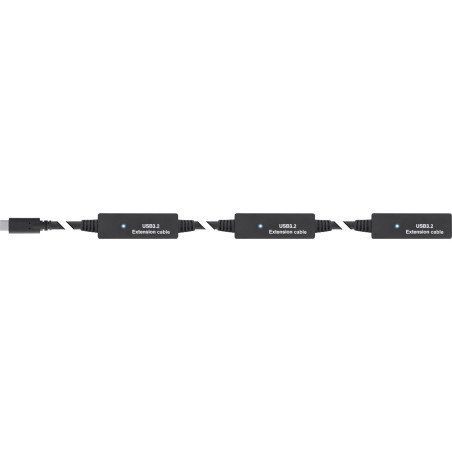 InLine Câble d'extension actif USB 3.2 Gen.1 USB-C mâle vers USB-A femelle avec amplification du signal, longue distance, pour d