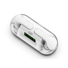 Trevi HMP 12E08 Air Écouteurs Bluetooth avec Crochet magnétique, Microphone intégré, Commandes tactiles Multifonctions, Batterie