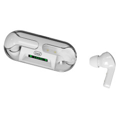 Trevi HMP 12E08 Air Écouteurs Bluetooth avec Crochet magnétique, Microphone intégré, Commandes tactiles Multifonctions, Batterie