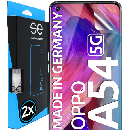 4x se® Film de Protection 3D Transparent pour Samsung Galaxy A54 5G, Auto-réparateur, Compatible Empreinte & FaceID, Installatio