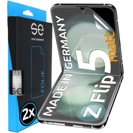 2x se® Film de Protection 3D Antireflet pour Samsung Galaxy Z Flip 5, Auto-réparateur, Compatible Empreinte & FaceID, Installati