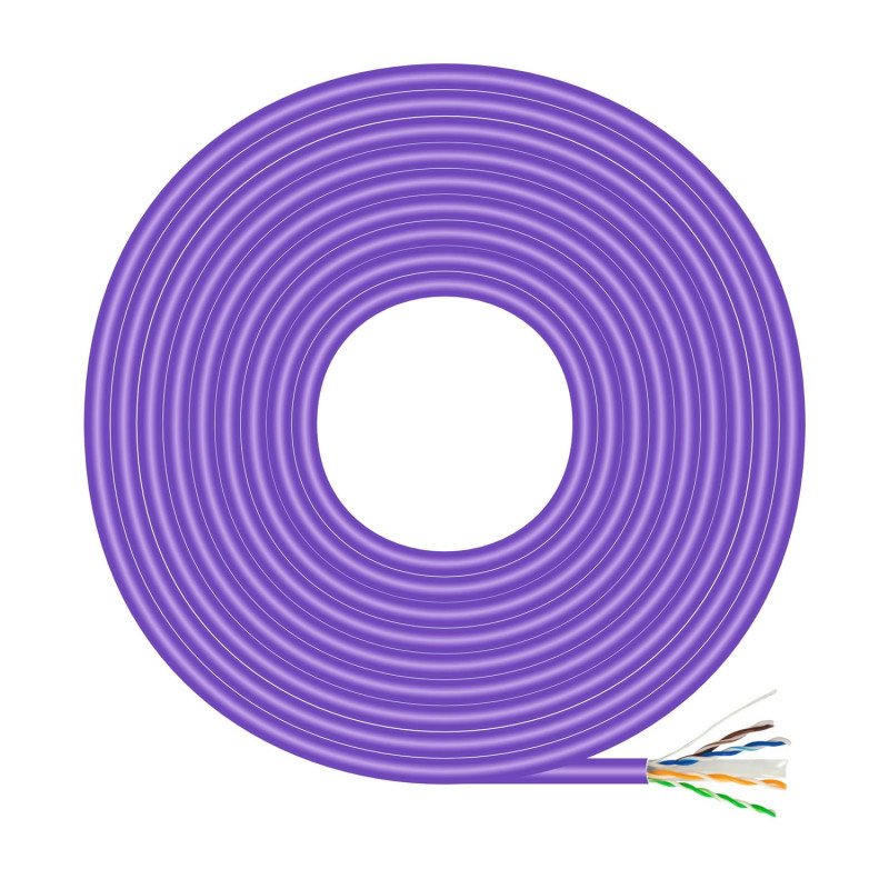 AISENS - A135-0747 - Câble réseau RJ45 LSZH Cat.6 UTP rigide AWG23 CCA (alliage), violet, 100 m AISENS - A135-0747 - Câble réseau RJ45 LSZH Cat.6 UTP rigide AWG23 CCA (alliage), violet, 100 m