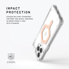 URBAN ARMOR GEAR Plyo Coque de Protection Compatible avec Apple iPhone 15 Pro Max, Chargement sans Fil/Charge magnétique, Coins 