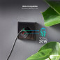 TOOQ TQWC-QCPD20 - Chargeur Mural multiport USB-C avec PD et USB-A avec QC 20W, Compatible avec Huawei, Xiaomi et Plus, Noir TOOQ TQWC-QCPD20 - Chargeur Mural multiport USB-C avec PD et USB-A avec QC 20W, Compatible avec Huawei, Xiaomi et Plus, Noir