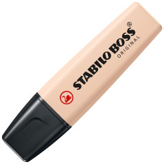 STABILO BOSS ORIGINAL NatureCOLORS - Surligneur - Etui carton x 4 surligneurs - beige rosé, gris taupe, vert eucalyptus, noir -