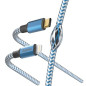 Hama "Reflective Câble USB C vers Lightning 1.5M [Plaqué Or] - Certifié MFi, Câble Charge Rapide Apple, Transfert Rapide 480 Mbi
