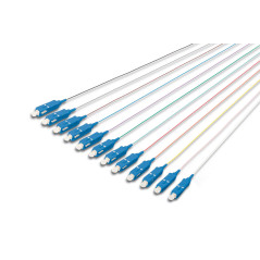 DIGITUS FO Pigtails - 12 pièces - SC - Simplex - OS2 - code couleur DIN IEC 304 - Fibre-Optic - technique de réseau - longueur 2