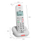 SPC Comfort Kairo - Téléphone sans Fil Seniors avec Grandes Touches, Son amplifié, Compatible avec appareils auditifs, Fonction SPC Comfort Kairo - Téléphone sans Fil Seniors avec Grandes Touches, Son amplifié, Compatible avec appareils auditifs, Fonction