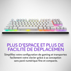 Alienware AW420K - Alienware AW420K Clavier Gaming sans Pavé Numérique Format Compact, Switches CHERRY MX Red, USB, Anti-Ghostin