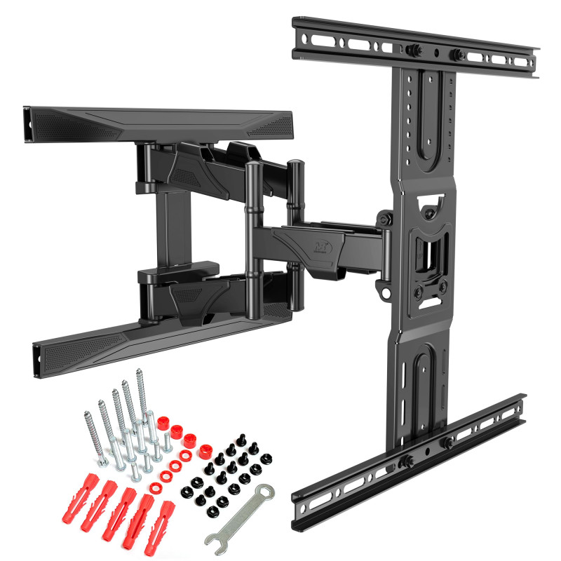 Ergosolid Support Mural TV Orientable Robuste pour écrans 45-75 Pouces LED LCD Support TV avec VESA Max de 600 x 400 mm, jusqu'à