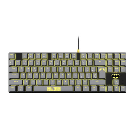 FRTEC – Clavier mécanique TKL Batman avec câble Anti-roulage, QWERTY, Collection Officielle DC, Compatible PC, Mac, PS5, Switch,