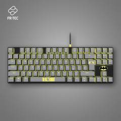 FRTEC – Clavier mécanique TKL Batman avec câble Anti-roulage, QWERTY, Collection Officielle DC, Compatible PC, Mac, PS5, Switch,