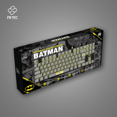 FRTEC – Clavier mécanique TKL Batman avec câble Anti-roulage, QWERTY, Collection Officielle DC, Compatible PC, Mac, PS5, Switch,