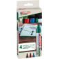 edding 21 EcoLine marqueur permanent - multi-couleur - étui de 4 stylos - pointe ronde fine 1,5-3mm - sèche vite - résiste à l'e edding 21 EcoLine marqueur permanent - multi-couleur - étui de 4 stylos - pointe ronde fine 1,5-3mm - sèche vite - résiste à l'e