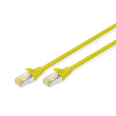 DIGITUS Câble LAN Cat 6A - 3m - RJ45 Câble réseau - S/FTP Blindé - Compatible Cat-6 & Cat-7 - Jaune