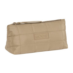 Safta - Trousse carrée Moos Capsula rembourrée Camel 23 x 12 x 8 cm, Multicolore (842287768)