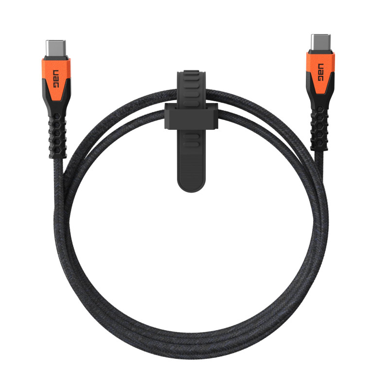 URBAN ARMOR GEAR UAG Câble robuste Kelvar Core USB-C vers USB-C de 1,5 m 60 W Power Delivery PD renforcé pour iPhone 16, MacBook URBAN ARMOR GEAR UAG Câble robuste Kelvar Core USB-C vers USB-C de 1,5 m 60 W Power Delivery PD renforcé pour iPhone 16, MacBook