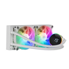 Mars Gaming MLLCD240W, Refroidissement Liquide AIO, TDP 500W, 2x Ventilateurs FDB ARGB 120mm, Écran LCD avec Surveillance Tempér