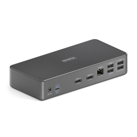 Vuelogic Station d'accueil USB C Double écran, 14-en-1 USB4 Gen3 Support 8K, 2X HDMI 4K, Compatible Thunderbolt 3, Ethernet, mul