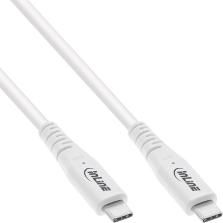 InLine Câble USB 4, 240 W USB-C vers USB-C, PD 3.1, 40 Go/s, 8K @ 60 Hz, Thunderbolt 3, pour écrans, disques durs, cartes graphi
