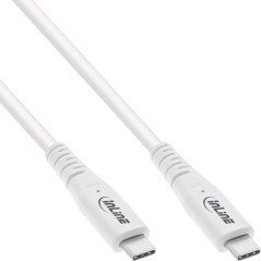 InLine Câble USB 4, 240 W USB-C vers USB-C, PD 3.1, 40 Go/s, 8K @ 60 Hz, Thunderbolt 3, pour écrans, disques durs, cartes graphi