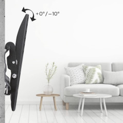 Hama Support Mural TV Inclinable Garantie 10ans (TV 19" à 48", 122cm et 25Kg Max, Faible Distance au Mur, VESA jusqu'à 200 x 200