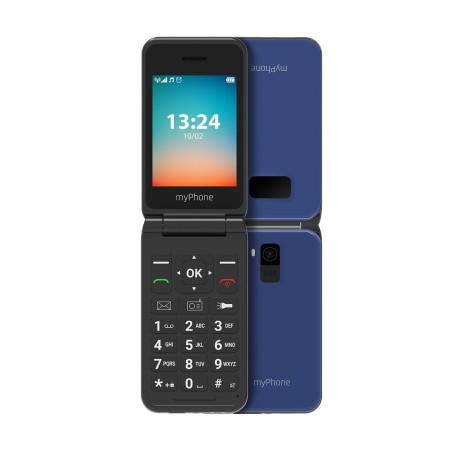 myPhone Flip LTE téléphone à clapet Senior, Grandes Touches, Bouton SOS, 4G, Double SIM, Facile à Utiliser