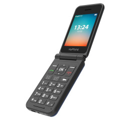 myPhone Flip LTE téléphone à clapet Senior, Grandes Touches, Bouton SOS, 4G, Double SIM, Facile à Utiliser