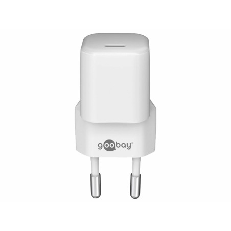 goobay 59716 Chargeur USB-C Nano / 30w USB-C Power Delivery Alimentation pour iPhone 14 / IPad Pro/Magsafe/AirPods Pro/Samsung G