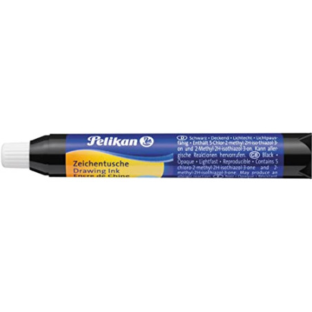 Pelikan Encre de Chine, Noir, Cartouche avec Ventouse, 9 ml 215103