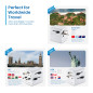 Ewent Adaptateur de Voyage, Adaptateur Prise Schuko vers Le Monde avec 1 USB-C et 1 USB, Universelle Adaptateur de Voyage Schuko Ewent Adaptateur de Voyage, Adaptateur Prise Schuko vers Le Monde avec 1 USB-C et 1 USB, Universelle Adaptateur de Voyage Schuko