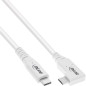 InLine Câble USB4, 240 W, USB-C vers USB-C, coudé d'un côté, PD 3.1, 40 Gb/s, 8K@60Hz, Thunderbolt 3, pour écrans, disques durs, InLine Câble USB4, 240 W, USB-C vers USB-C, coudé d'un côté, PD 3.1, 40 Gb/s, 8K@60Hz, Thunderbolt 3, pour écrans, disques durs,