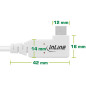 InLine Câble USB4, 240 W, USB-C vers USB-C, coudé d'un côté, PD 3.1, 40 Gb/s, 8K@60Hz, Thunderbolt 3, pour écrans, disques durs, InLine Câble USB4, 240 W, USB-C vers USB-C, coudé d'un côté, PD 3.1, 40 Gb/s, 8K@60Hz, Thunderbolt 3, pour écrans, disques durs,