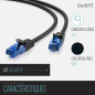 Câble Patch Ethernet Cat.5e U/UTP Transmission jusqu'à 1Gigabit, 2 connecteurs RJ45, câble PVC, CCA, AWG 26/7. Idéal pour la Tra Câble Patch Ethernet Cat.5e U/UTP Transmission jusqu'à 1Gigabit, 2 connecteurs RJ45, câble PVC, CCA, AWG 26/7. Idéal pour la Tra