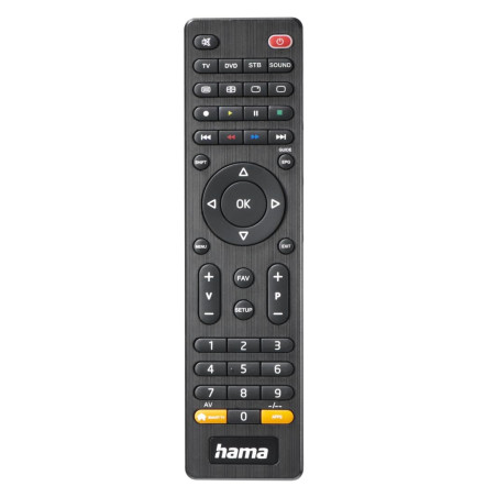 Hama Télécommande Universelle TV pour 4 appareils (Infrarouge, Bouton Intelligent, portée de 10 m, idéale par Exemple pour TV, L