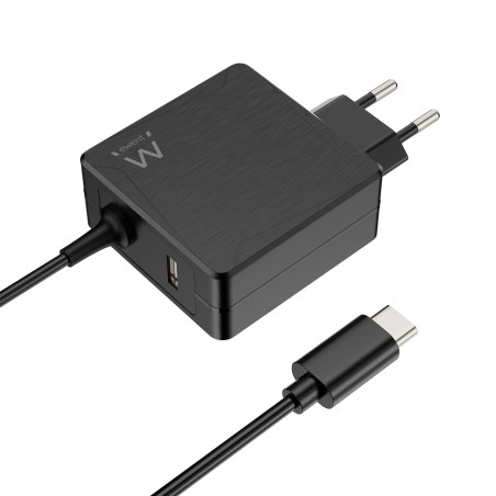 65W USB C, Ewent Chargeur Type C Alimentation Adaptateur pour MacBook Pro/Air, Lenovo,HP,ASUS, Acer,Huawei,Matebook,Xiaomi,Samsu