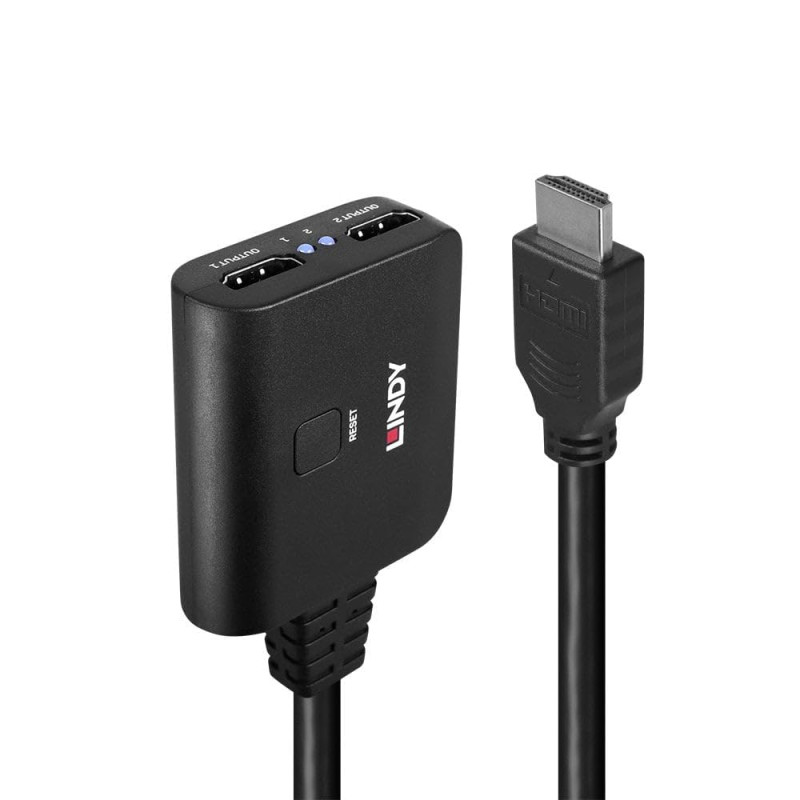 Lindy Câble Splitter HDMI 4K60, 2 Ports Lindy Câble Splitter HDMI 4K60, 2 Ports