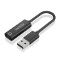 Convertisseur AISENS USB-A vers Audio 48 KHz USB-A/M-Jack 3,5/H Noir 10 cm Convertisseur AISENS USB-A vers Audio 48 KHz USB-A/M-Jack 3,5/H Noir 10 cm