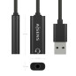 Convertisseur AISENS USB-A vers Audio 48 KHz USB-A/M-Jack 3,5/H Noir 10 cm Convertisseur AISENS USB-A vers Audio 48 KHz USB-A/M-Jack 3,5/H Noir 10 cm